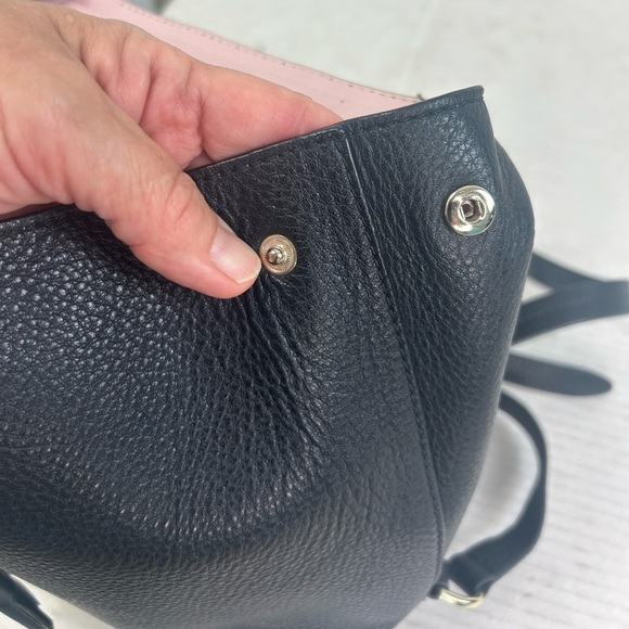 Kate Spade Hayes Street Taba Black Pebble Leather Tassel Backpack Medium Preppy main image 15